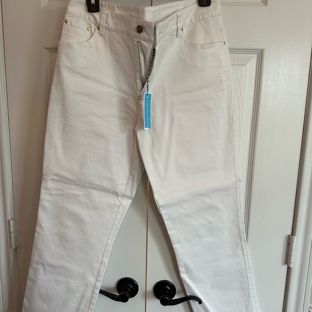 Draper James Cream Denim Jeans